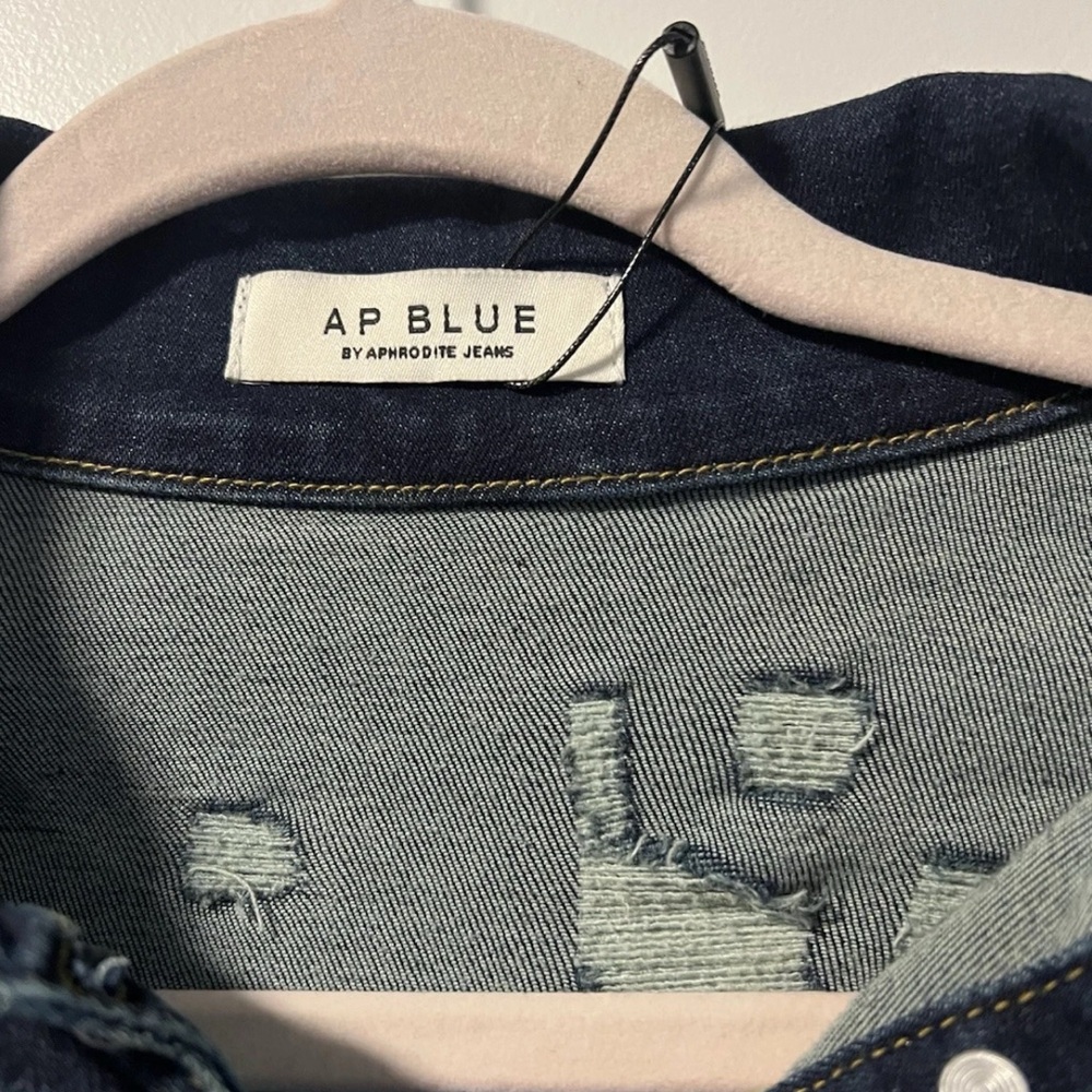Blue Distressed Denim Jacket - Picture 2 of 6